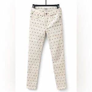 J. Crew Cream Jeans with Star Accents